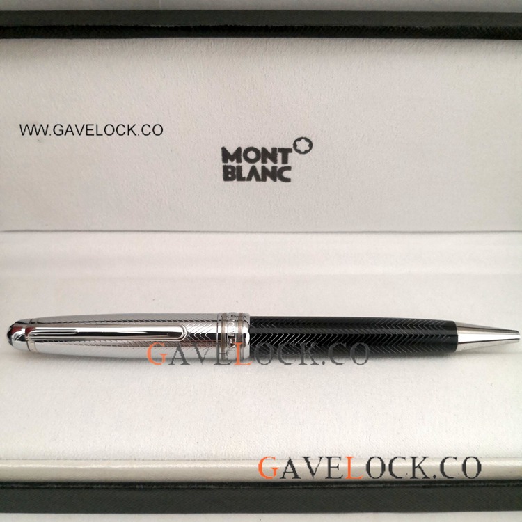 Cheap Montblanc Pens For Sale Meisterstuck Silver and Black Ballpoint